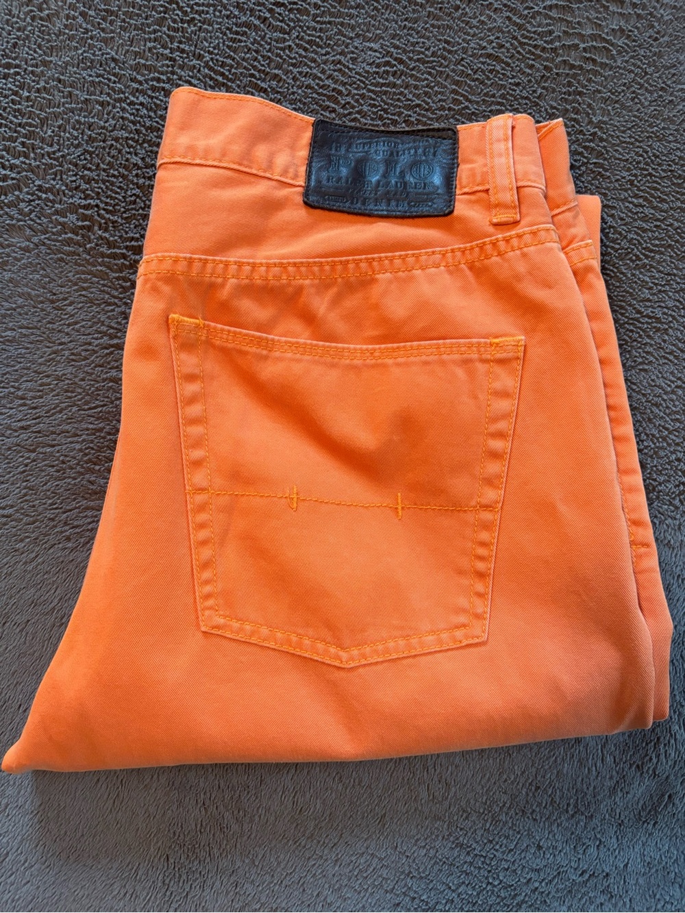 Ralph Lauren Men's Orange Straight Fit Jeans.
Size 33-32